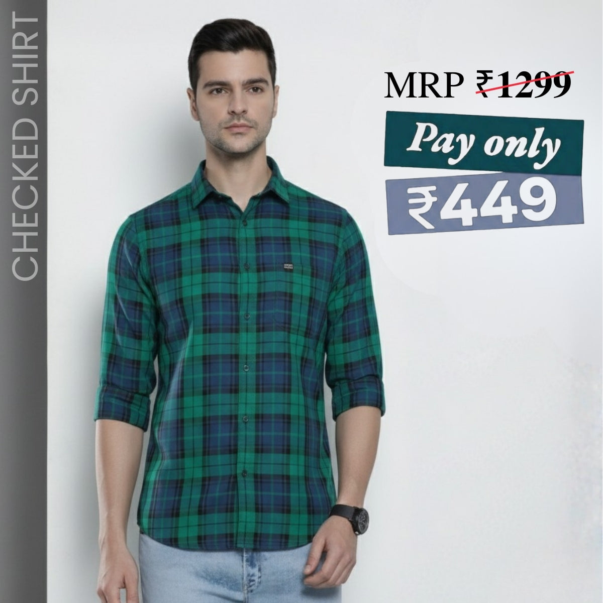 Premium Cotton Checked Shirt – Casual & Office Wear|CS-04