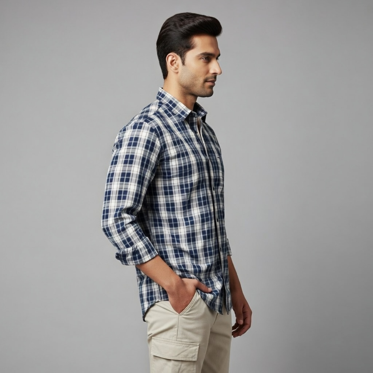 Men's Check Shirt (MSS-7)
