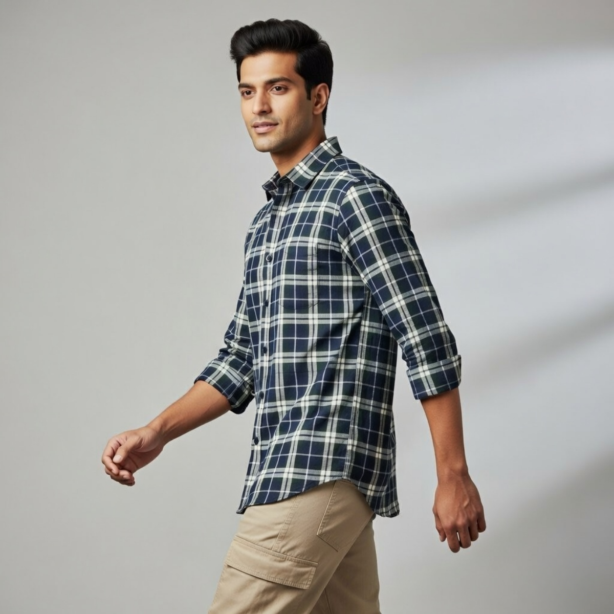 Men's Check Shirt (MSS-8)
