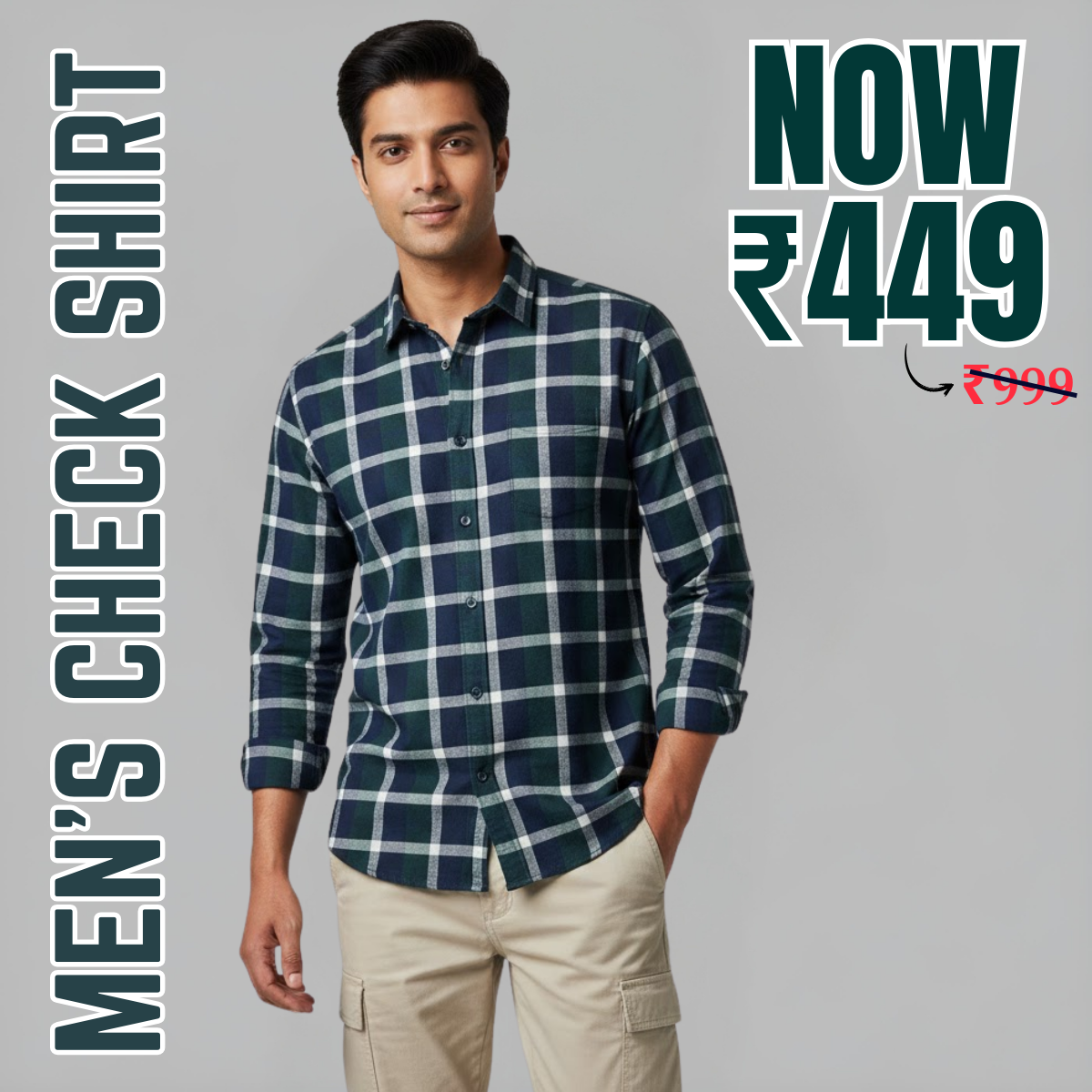 Men's Check Shirt (MSS-10)