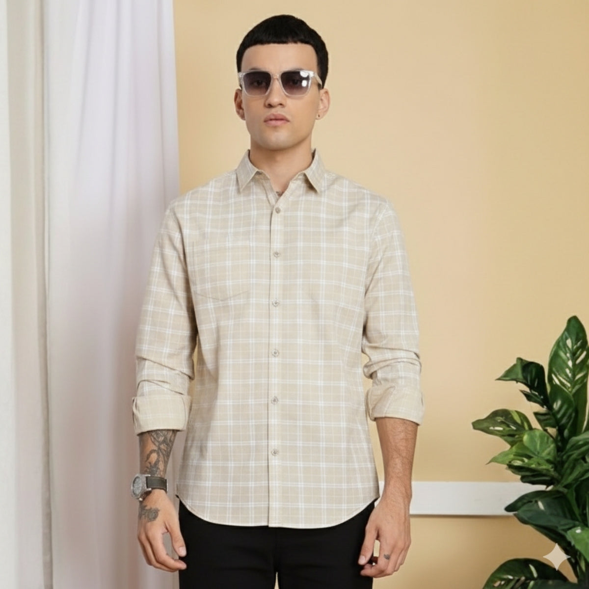 Premium Cotton Checked Shirt – Casual & Office Wear|CS-07