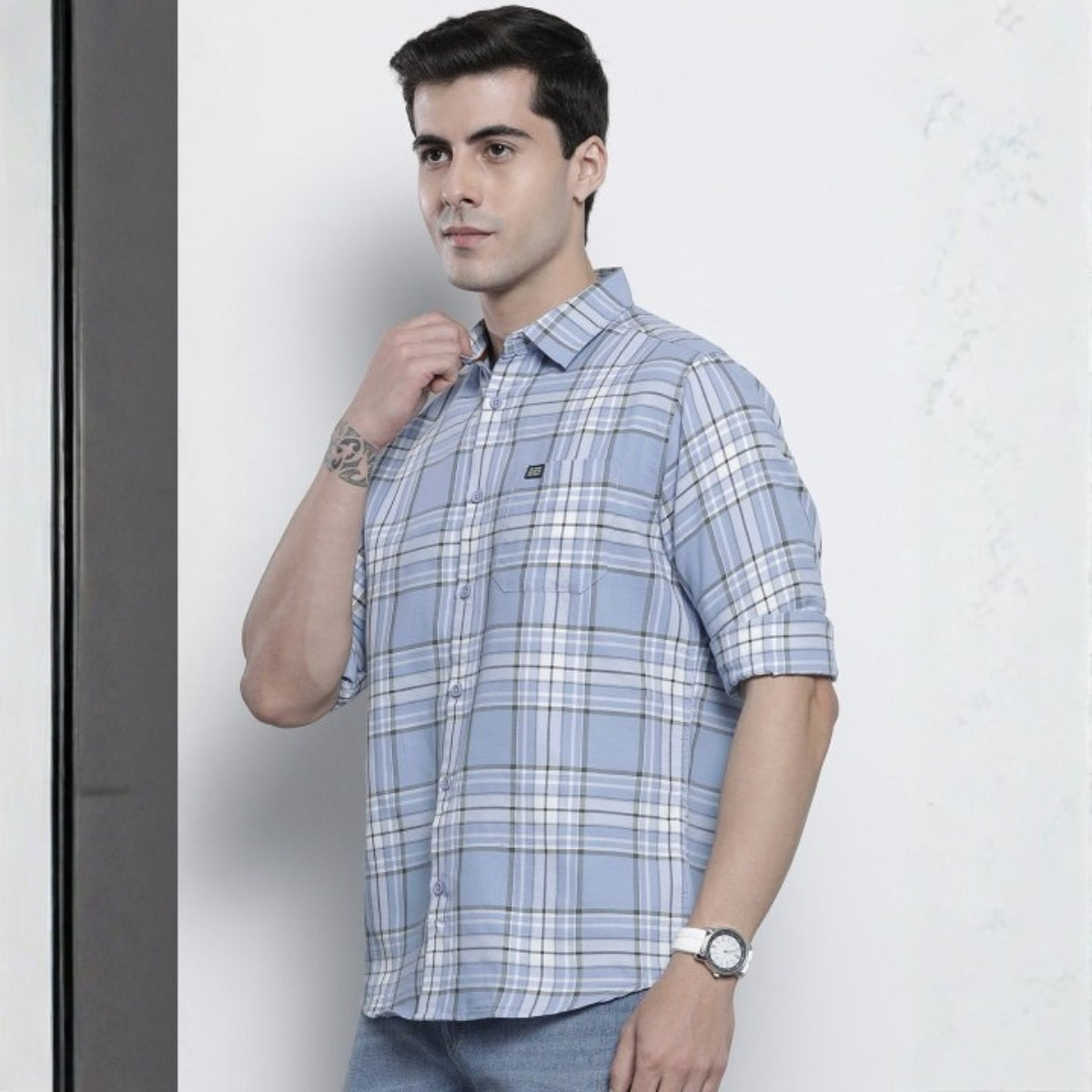 Premium Cotton Checked Shirt – Casual & Office Wear|CS-08