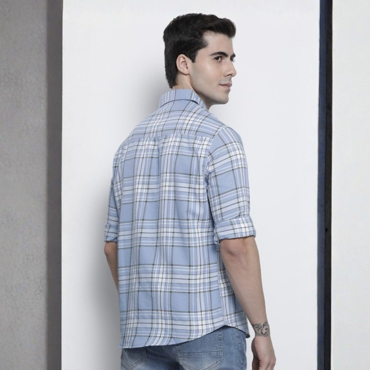 Premium Cotton Checked Shirt – Casual & Office Wear|CS-08