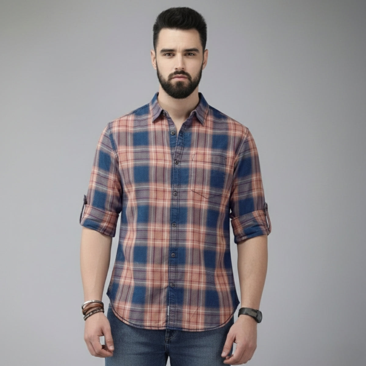 Premium Cotton Checked Shirt – Casual & Office Wear|CS-11