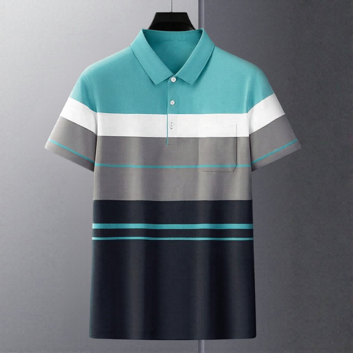 Premium Striped Polo T‑Shirt For Men’s– Cotton Comfort Fit | S‑01