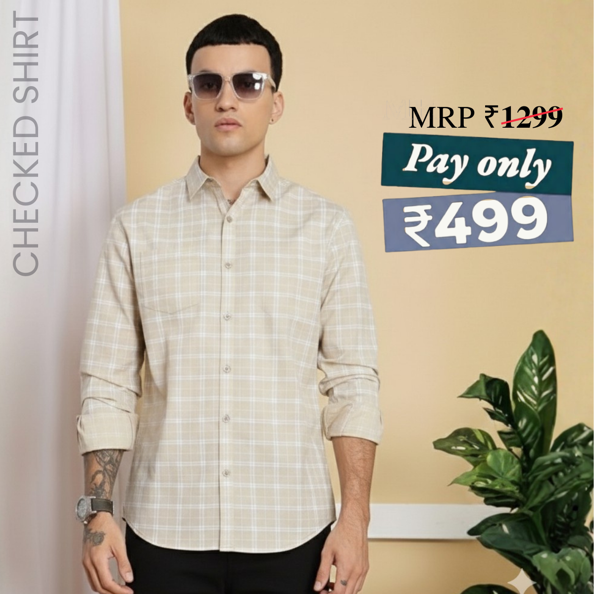 Premium Cotton Checked Shirt – Casual & Office Wear|CS-07